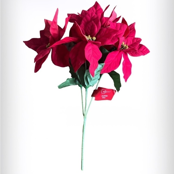 𝅺mainstays Artificial Flower Red Poinsettia - Picture 1 of 1